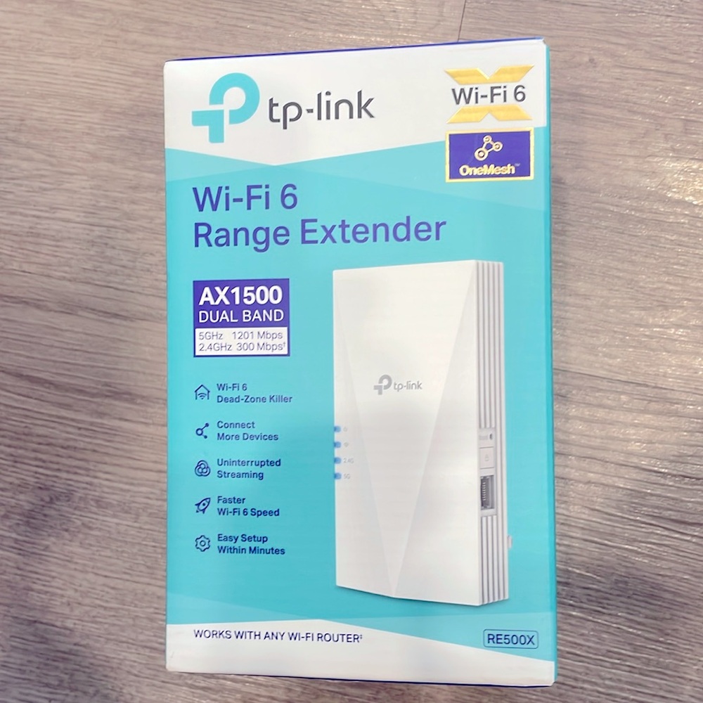 New Open Box TP-link RE500X AC1500 Dual Band Wi-Fi 6 Range Extender White